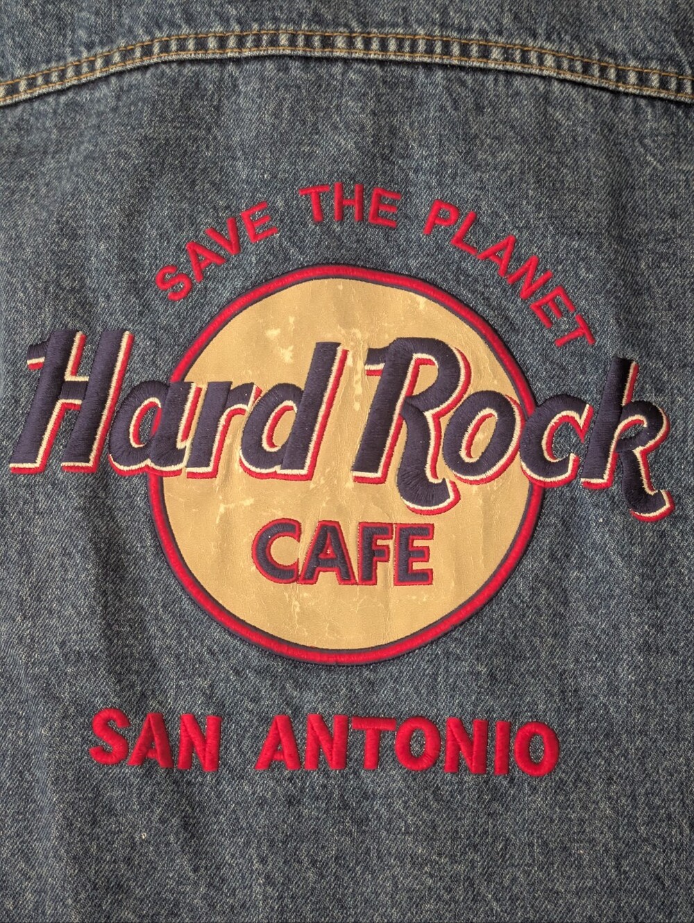 Vintage 1990s Hard Rock Cafe San Antonio Denim Jacket
